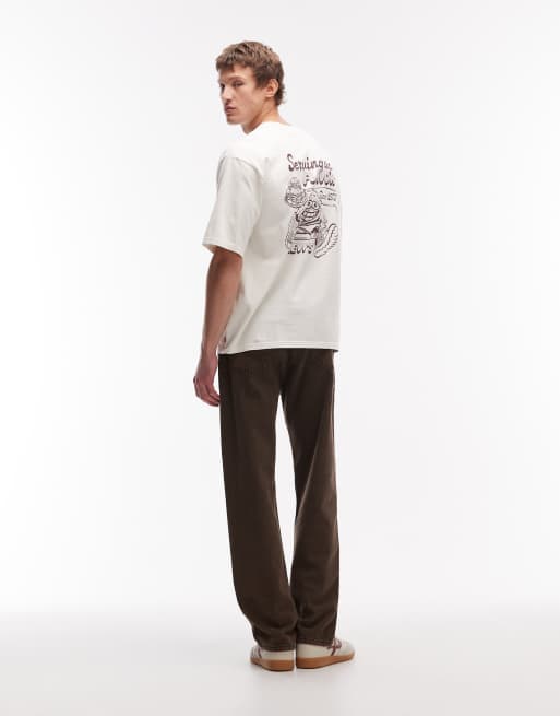 Levi's back graphic oversized t-shirt in ecru, 2 of 5