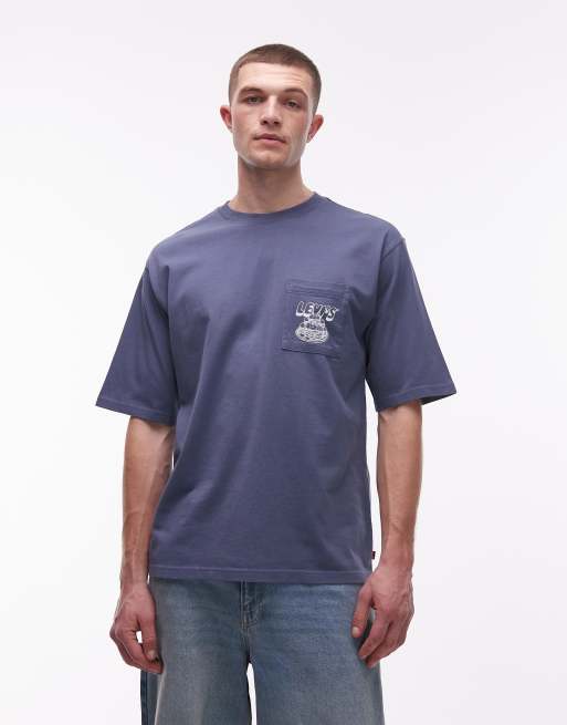 Levi's back graphic oversized t-shirt in navy, 3 of 5