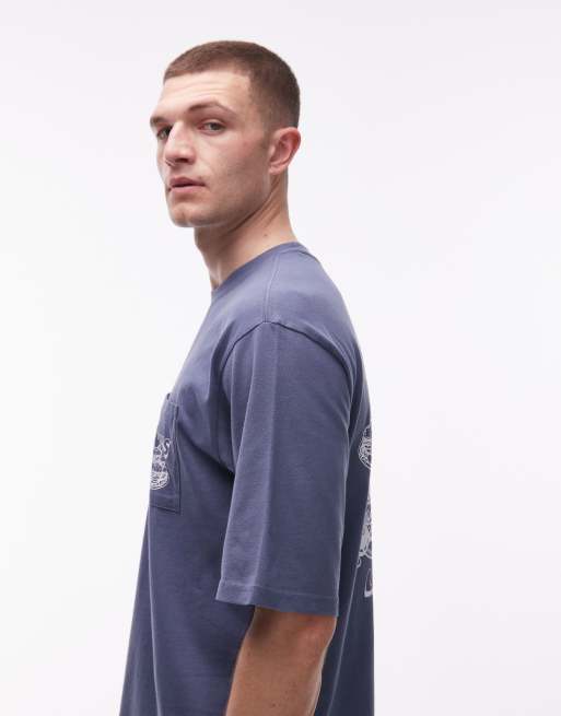 Levi's back graphic oversized t-shirt in navy, 4 of 5