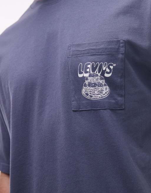 Levi's back graphic oversized t-shirt in navy, 5 of 5