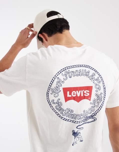Levi's back graphic relaxed t-shirt in ecru - view 1