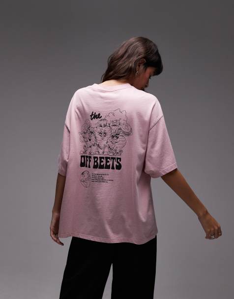 Levi's back print oversized t-shirt in pink - view 1