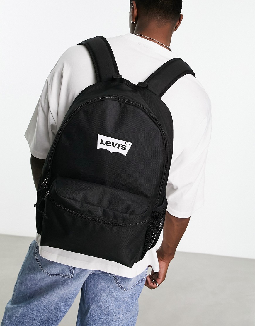 Levi's backpack in black with batwing logo