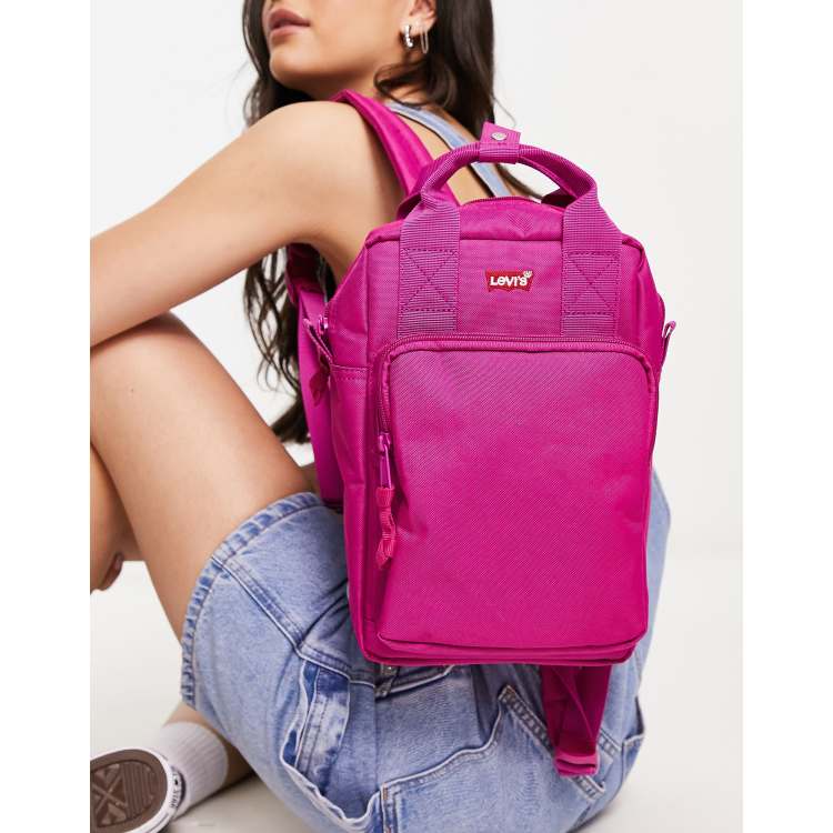 Levi's backpack in bright pink with batwing logo | ASOS