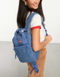 [Levi's] Levi's backpack in denim with logo-Blue One Size Light blue