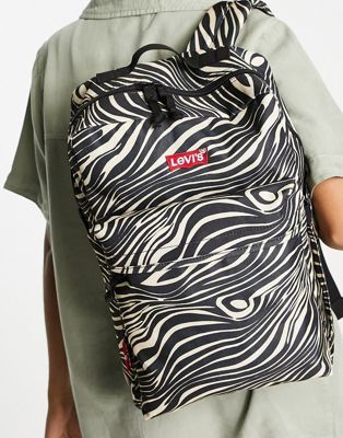 Levi's backpack in zebra print