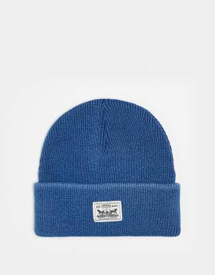 Levi's - Backpatch - Bonnet unisexe en maille - Bleu moyen