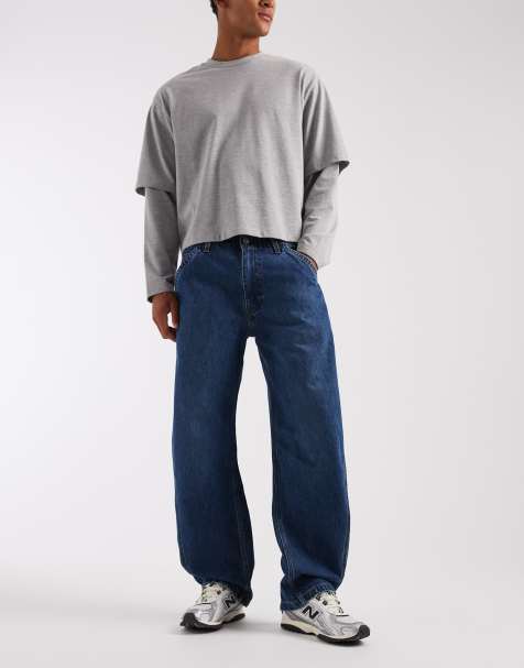Levi's baggy barrel jeans in dark blue 