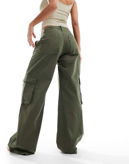 Baggy green cargo pants on sale womens