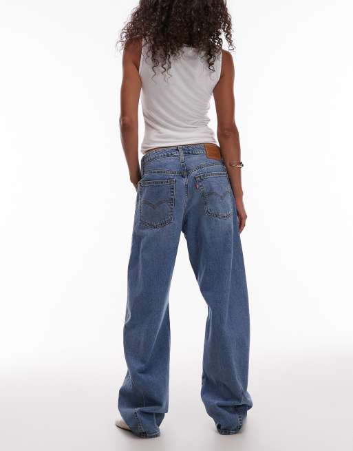 Levi's baggy dad barrel jeans in washed blue , 2 of 5
