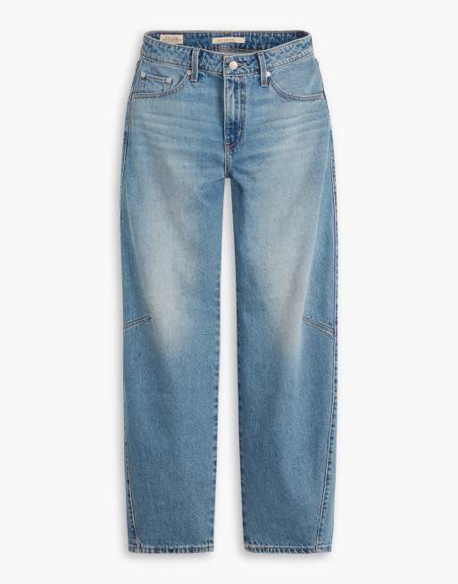 Levi's baggy dad barrel jeans in washed blue , 4 of 5