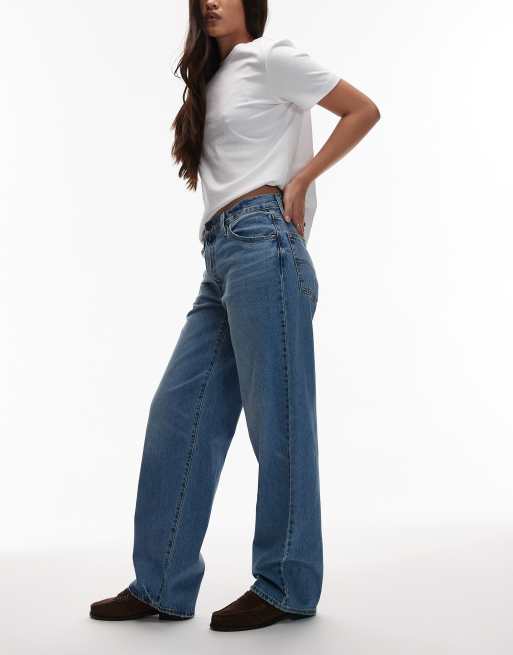 Levi's baggy dad denim jean in mid blue, 2 of 5
