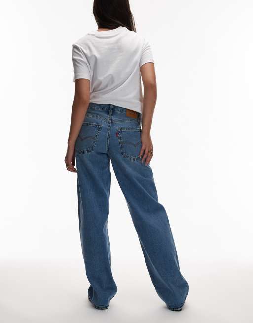 Levi's baggy dad denim jean in mid blue, 3 of 5