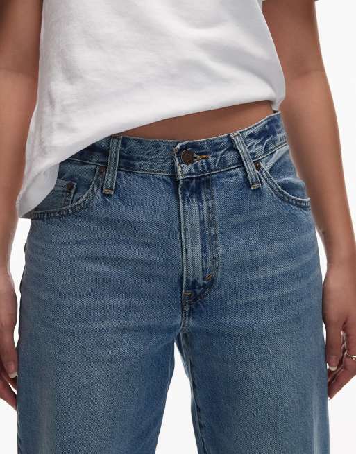 Levi's baggy dad denim jean in mid blue, 4 of 5