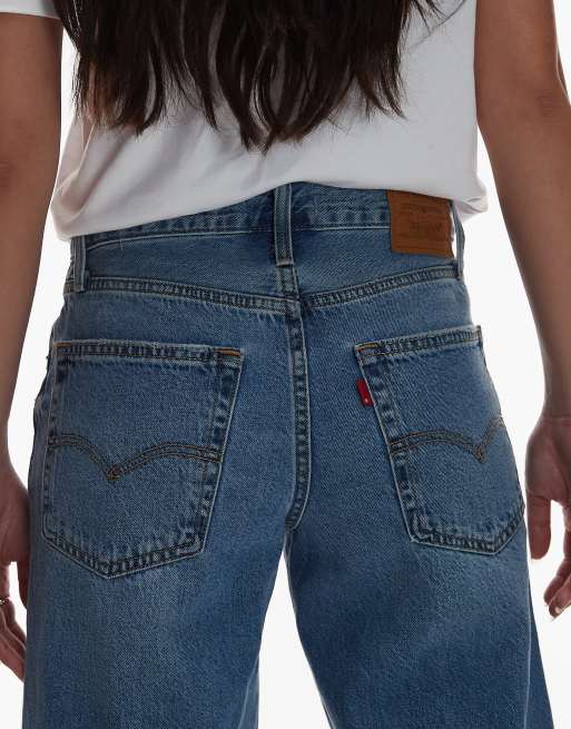 Levi's baggy dad denim jean in mid blue, 5 of 5