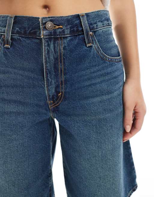 Levi's baggy dad denim jort in vintage dark wash, 4 of 5