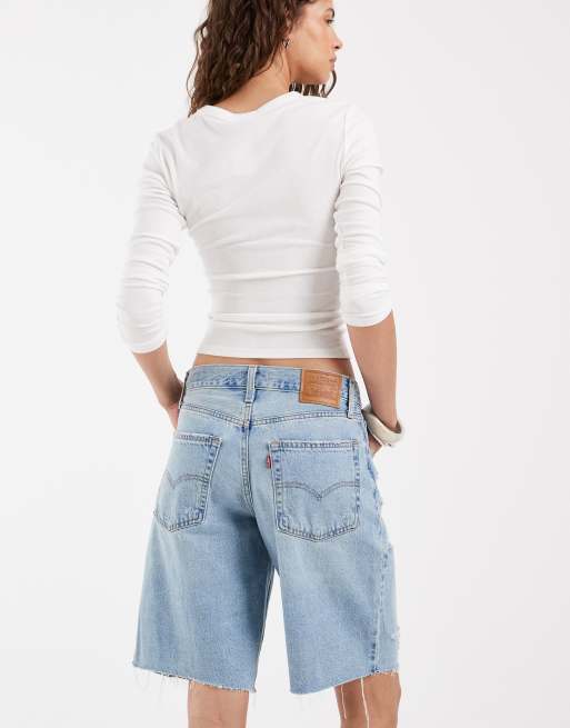 Levi's baggy dad denim jorts i lys blå vask, 5 af 5