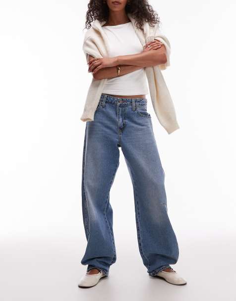 Levi's - Baggy dad-jeans i forvasket blå med barrel-ben - view 1