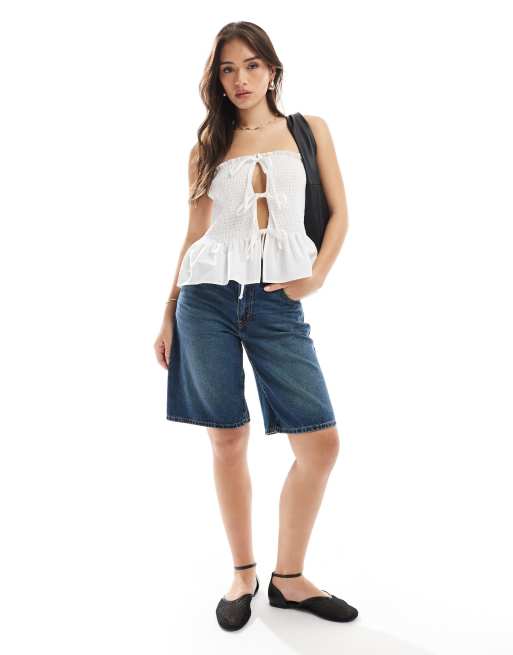 Levi's - Baggy dad jort van denim in vintage donkere wassing, 2 van 5