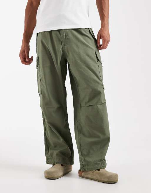 Levi's baggy field cargo trousers in khaki, 2 of 5