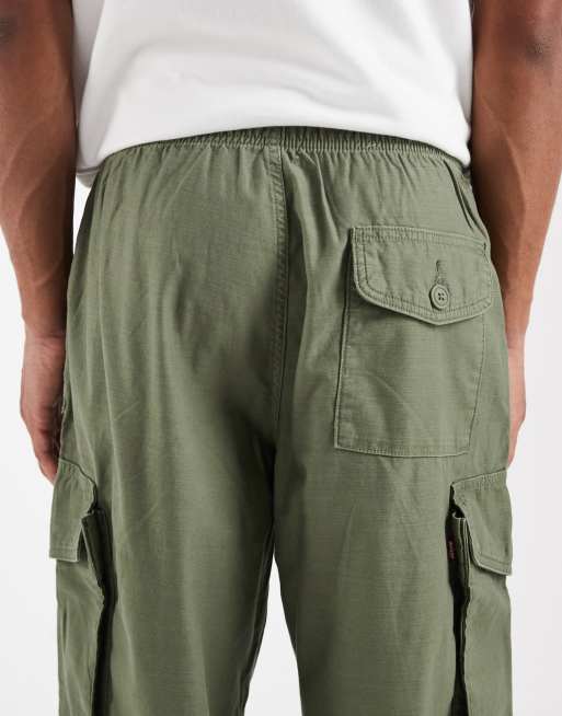 Levi's baggy field cargo trousers in khaki, 4 of 5