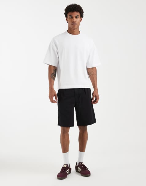 Levi's - Baggy geplooide short in zwart - view 1