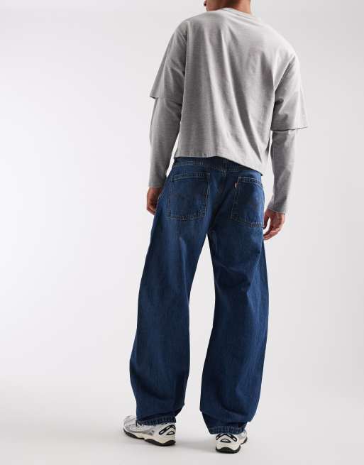Levi's - Baggy jeans met ballonpijpen in donkerblauw , 2 van 5