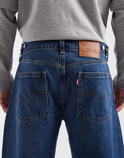 Levi's - Baggy jeans met ballonpijpen in donkerblauw , 4 van 5