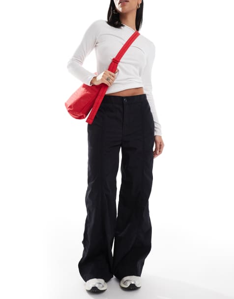 Levi's baggy parachute trousers in black