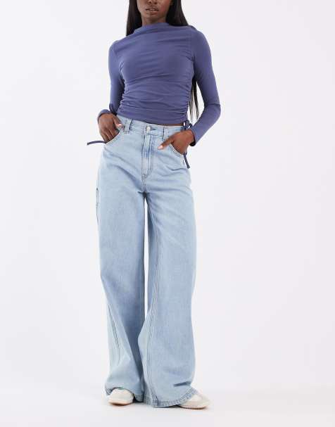 Levi's - Baggy riem met riempje in lichtblauw - view 1
