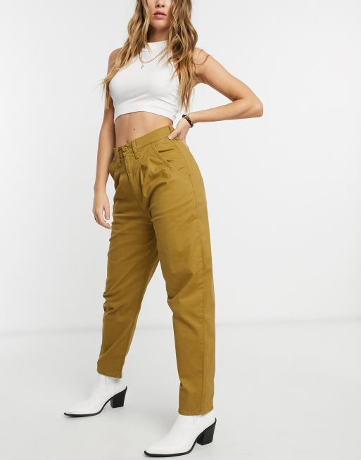 Levi's balloon pleat twill pants in beige | ASOS