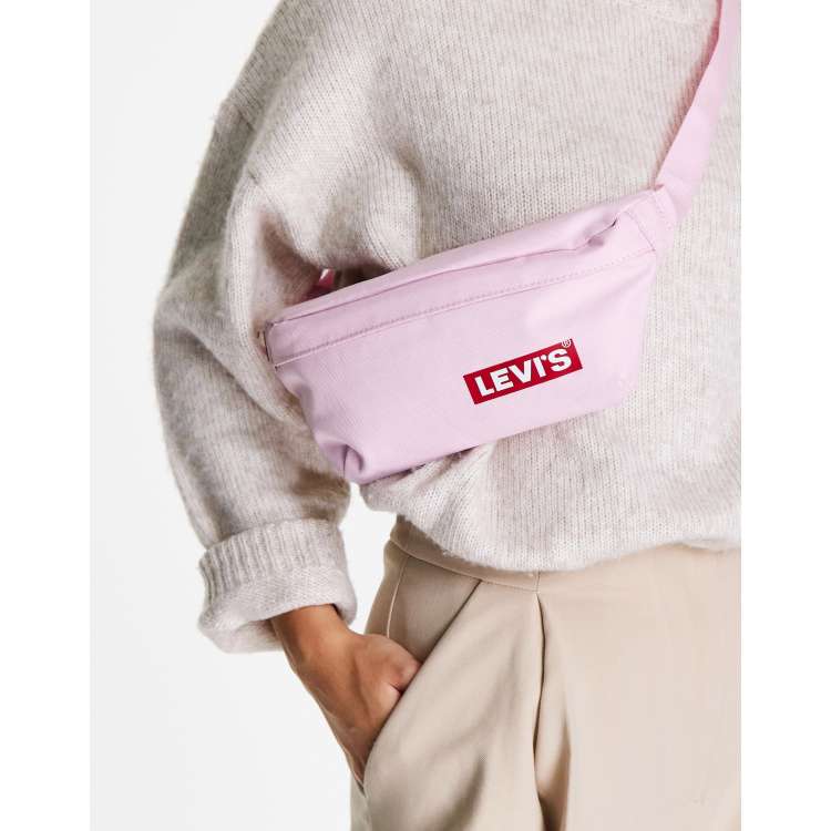 Levi's banana sling bag in light pink