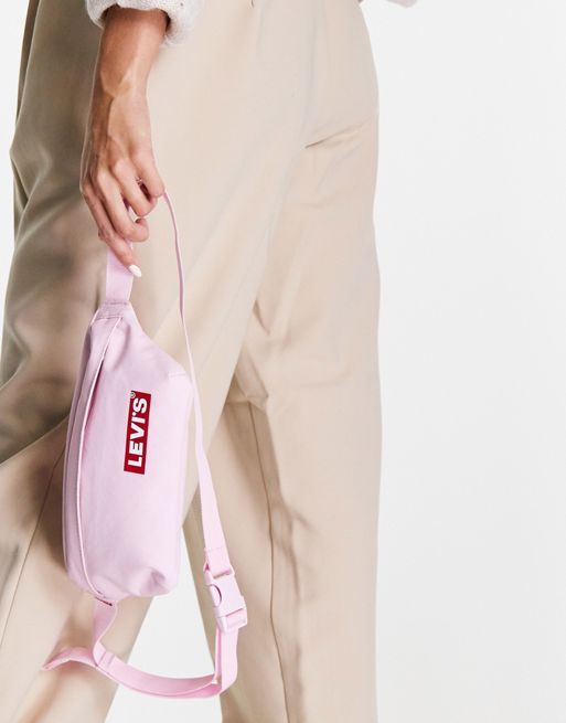 Levi's banana sling bag in light pink