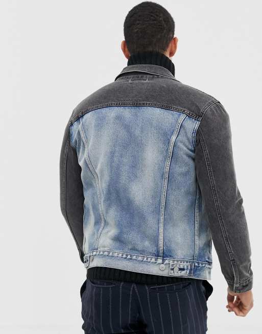 Levi's - banzi - Veste camionneur en jean bicolore - Bleu, 2 de 4
