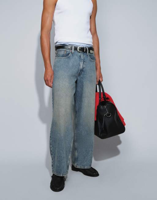 Levi's – Bardzo luźne jeansy z żółtym przebarwieniem w stylu vintage , 1 z 5