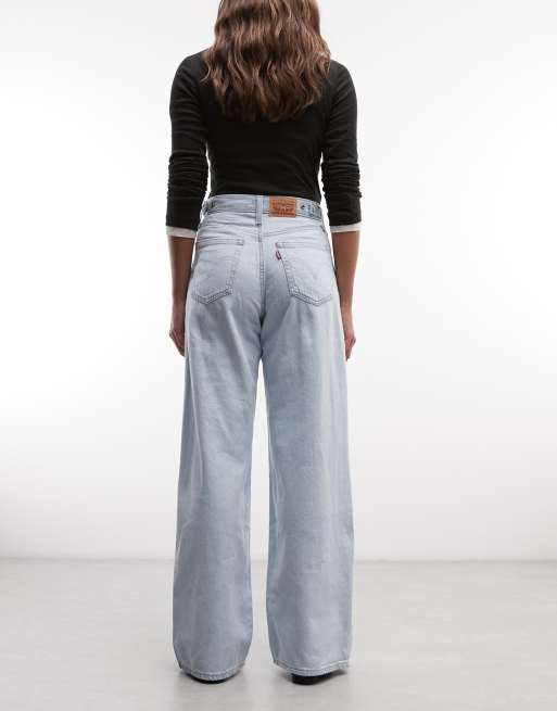 Levi's – Bardzo szerokie jasnoniebieskie jeansy z regulowaną talią, 2 z 5