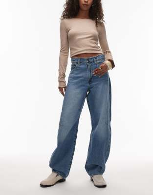 Levi's - Barrel-Leg-Jeans in Mittelblau