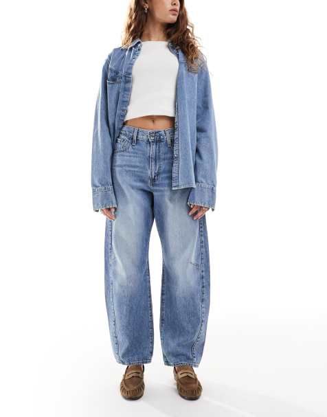 Levi's – Barrel-Leg-Jeans in Mittelblau - view 1