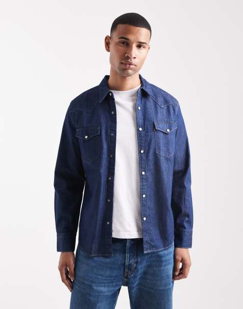Levi's - Barstow - Camicia di jeans stile western vestibilità classica lavaggio scuro - view 1