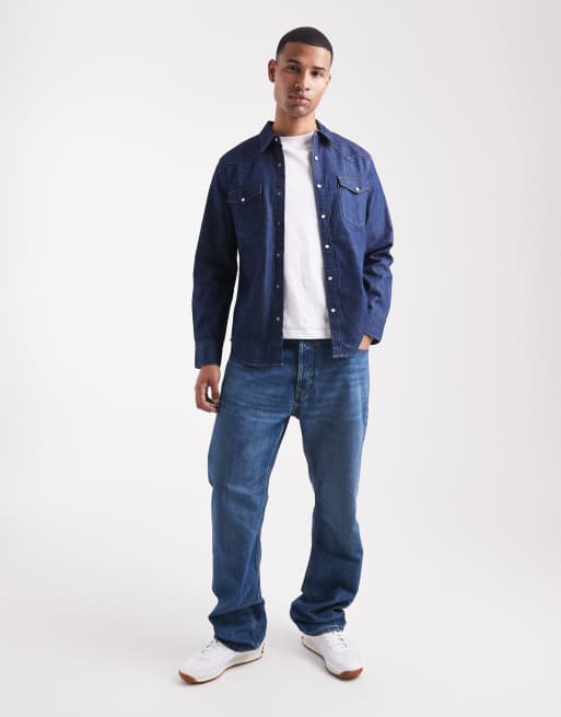 Levi's - Barstow - Chemise en jean style western coupe classique - Délavage foncé, 2 de 5