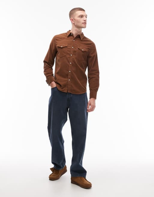 Levi's - Barstow - Chemise style Western coupe classique en velours côtelé - Fauve, 2 de 5