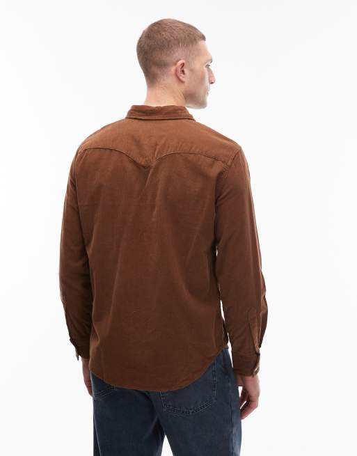 Levi's - Barstow - Chemise style Western coupe classique en velours côtelé - Fauve, 3 de 5