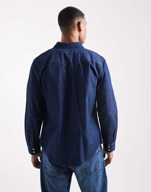 Levi's – Barstow – Mörktvättad jeansskjorta i cowboystil och standard fit, 3 av 5