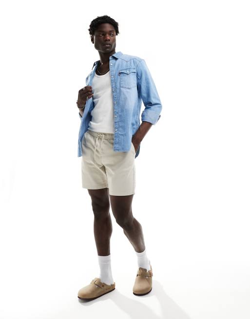 Levi's - Barstow - Western denim overhemd in lichtblauw, 4 van 4