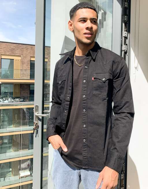 Levi's barstow western denim shirt in black | ASOS