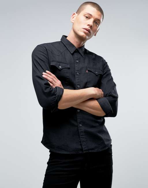 Levi s barstow western shirt black wash ASOS