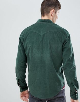 levi's barstow western shirt green