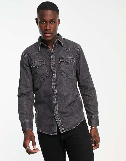 Levi's barstow western shirt in black wash | ASOS