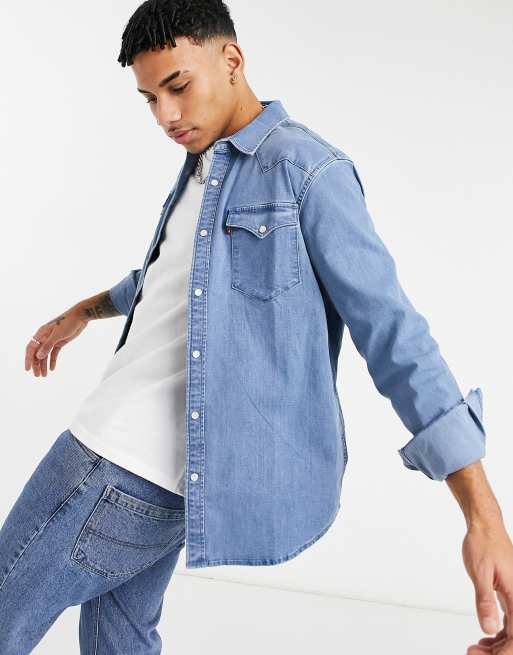 Barstow Western Denim Shirt - Light Wash