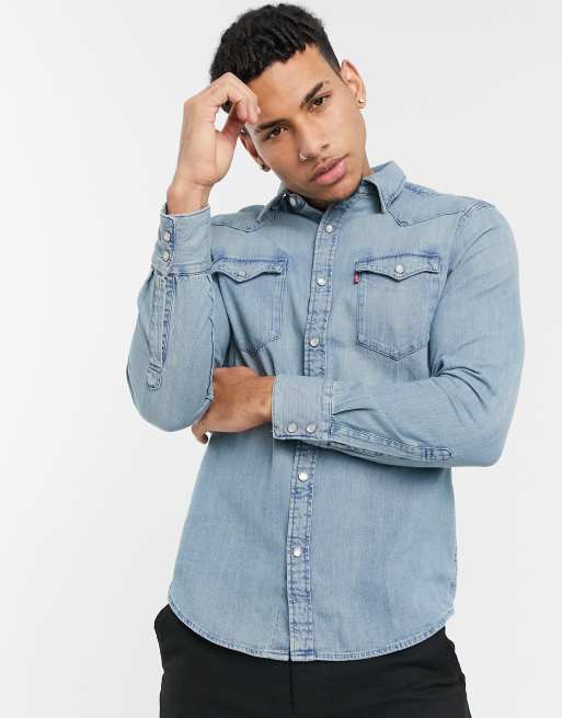 Levi's barstow western standard denim shirt in cast stone wash | ASOS